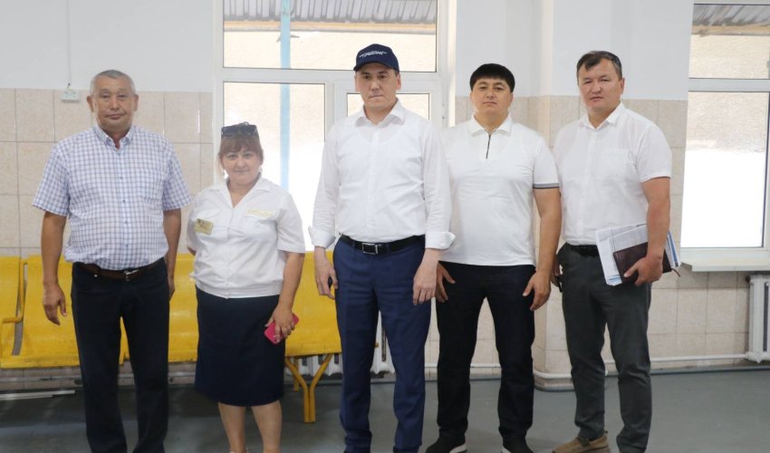 ТҮЛКІБАС АУДАНЫНДАҒЫ ТЕМІРЖОЛ ВОКЗАЛЫНЫҢ ЖАҢҒЫРТЫЛУЫ