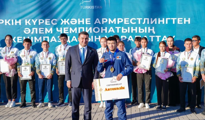ТҮРКІСТАН ОБЛЫСЫНДА ӘЛЕМ ЧЕМПИОНДАРЫНА 4 АВТОКӨЛІК ТАБЫСТАЛДЫ