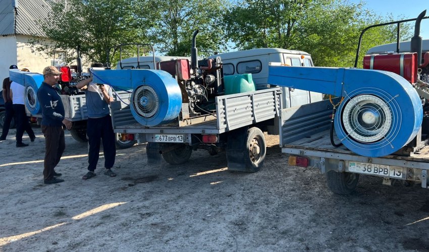 БӘЙДІБЕК АУДАНЫНДА  ШЕГІРТКЕ ОШАҚТАРЫНА ҚАРСЫ КЕШЕНДІ ФИТОСАНИТАРЛЫҚ ШАРАЛАР КҮШЕЙТІЛДІ