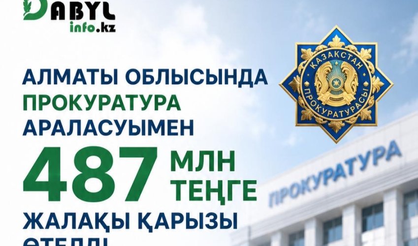 Алматы облысында прокуратура араласуымен 487 млн теңге жалақы қарызы өтелді