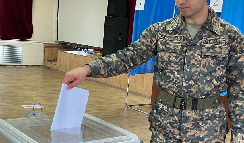 ШЫМКЕНТТЕ ҰЛТТЫҚ ҰЛАН САРБАЗДАРЫ АЛҒАШҚЫ БОЛЫП ДАУЫС БЕРДІ