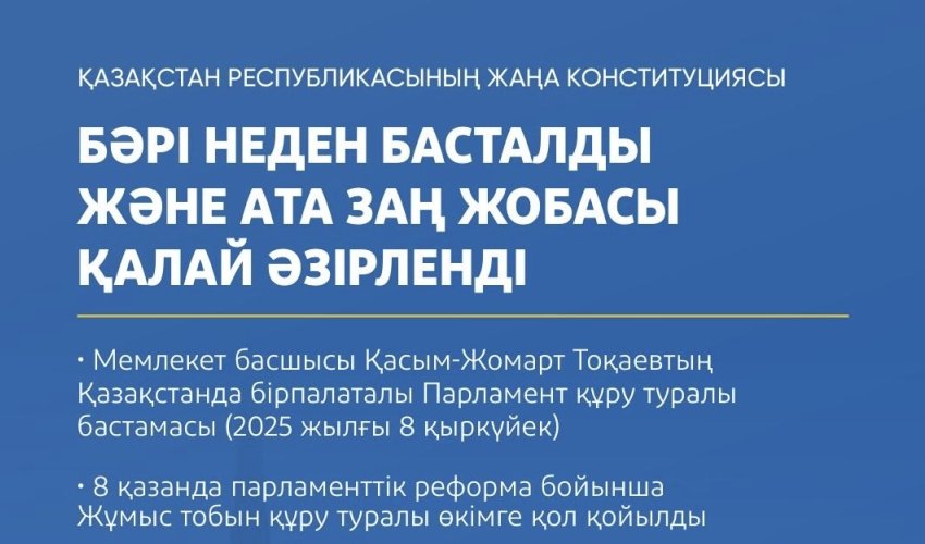 Қазақстан Республикасының жаңа Конституциясы: әзірлеу үдерісінің ашықтығы мен институционалдық негізі