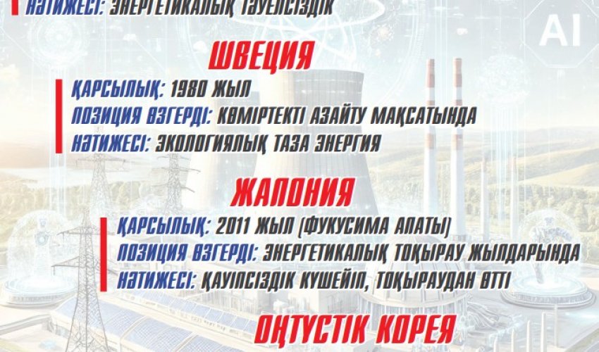 ЖИ: АЭС көп саланың өркендеуіне ықпал етеді