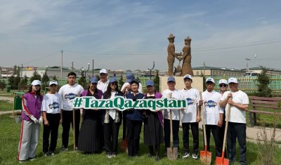 В ТУРКЕСТАНСКОЙ ОБЛАСТИ В РАМКАХ ПРОЕКТА "ТАЗА ҚАЗАҚСТАН" ПРОВЕДЕНЫ РАБОТЫ ПО ОЗЕЛЕНЕНИЮ
