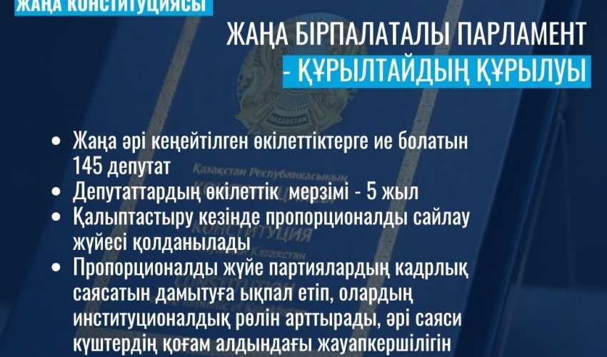 ЖАҢА БІРПАЛАТАЛЫ ПАРЛАМЕНТ – ҚҰРЫЛТАЙДЫҢ ҚҰРЫЛУЫ