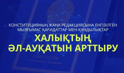 ЖАҢА КОНСТИТУЦИЯ: ХАЛЫҚТЫҢ ӘЛ-АУҚАТЫН АРТТЫРУ